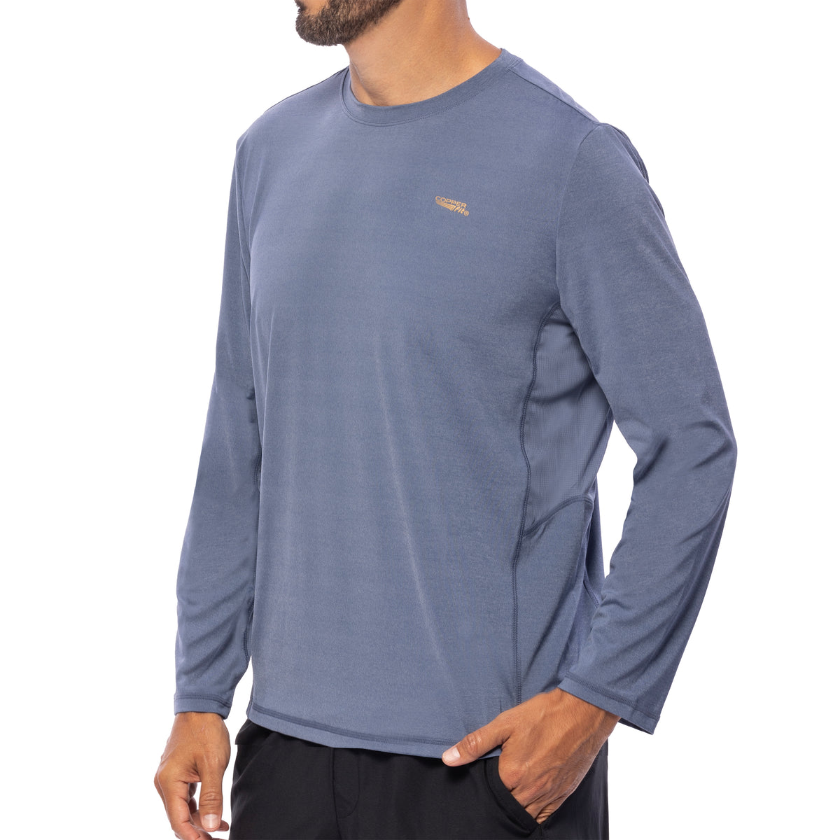 All In Motion Men's Long Sleeve Performance T-Shirt - Copper Size