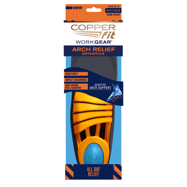 Copper Fit Work Gear Arch Relief Orthotics | Shock Absorbing