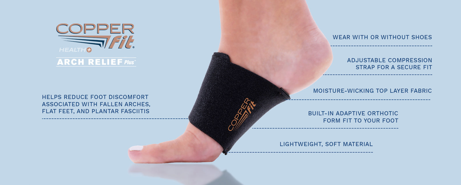 The Features of Arch Relief Plus product