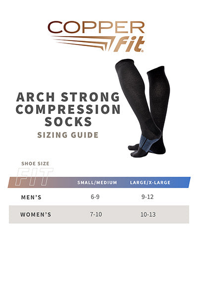Arch Strong Compression Socks size guide