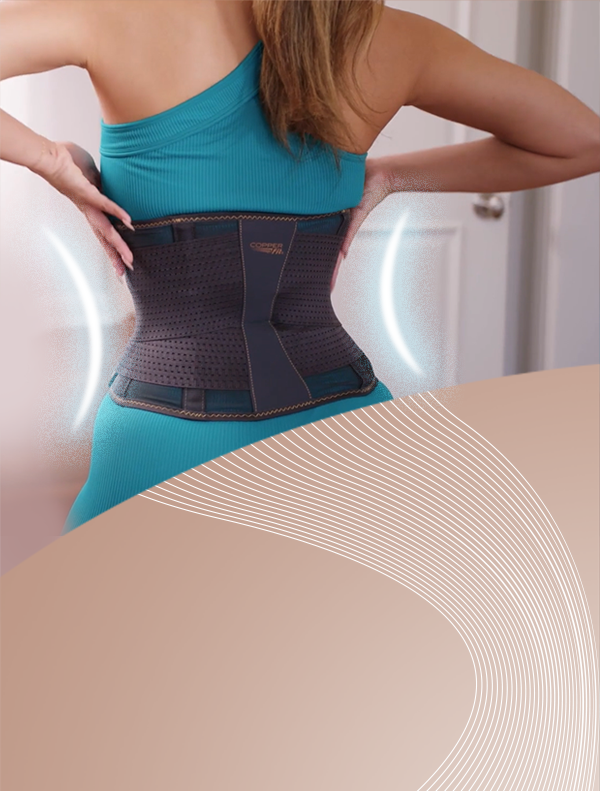 Copper Fit Core Shaper, Supports Back and Shapes Waist, Copper Infused,  Beige, L/XL 