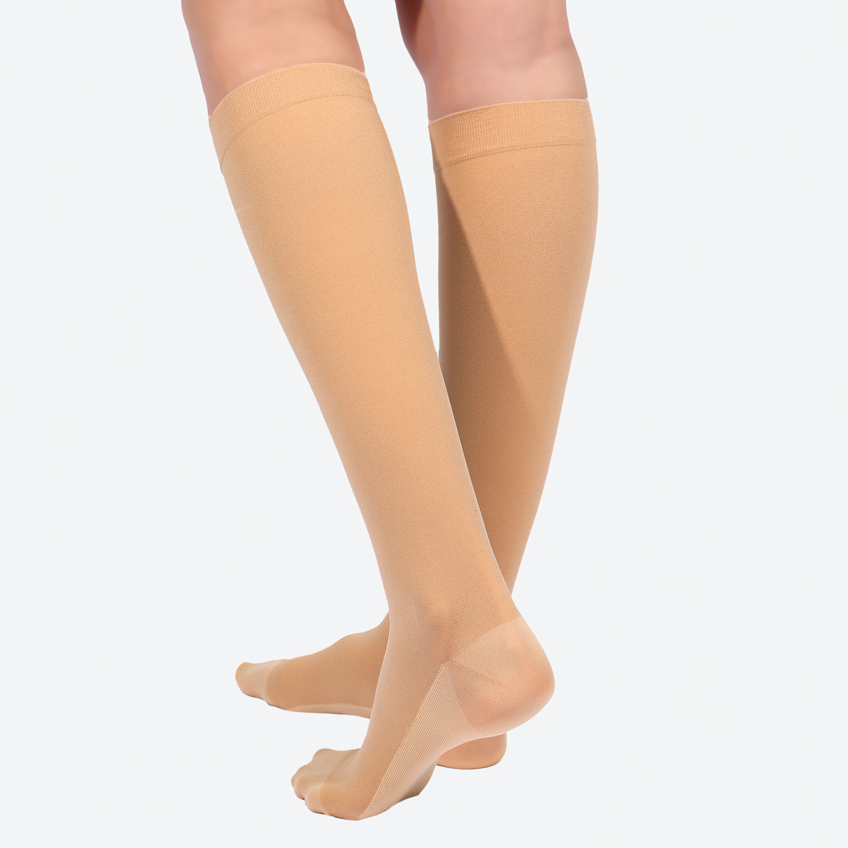 20-30 mmHg Compression Stockings for Men and Women, Knee High Length,  Closed Toe Black 3X-Large (6 Pairs)