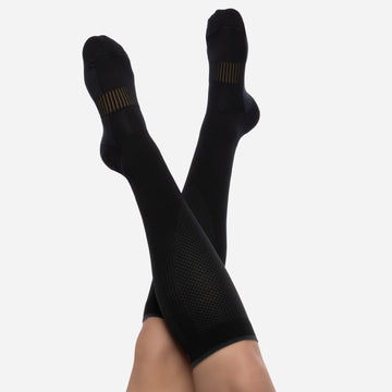 2 Pairs Unisex Compression Socks Zip Sox Socks Stretchy Zipper Leg Support  Open Toe Knee Stockings