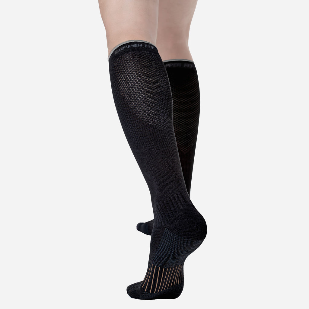 Zipper Compression Socks - Open Toe Knee High Graduated Pressure Support  Hose for Improved Leg Circulation - Unisex - Black Regular Size - 5 Star  Super Deals 