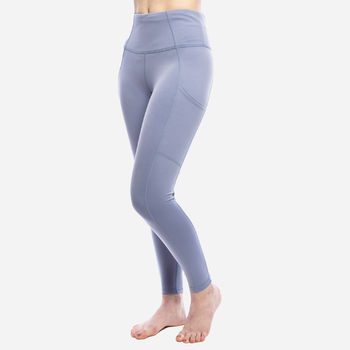 Yogalicious Capri Slate Blue Gray Leggings, Size Women's Medium