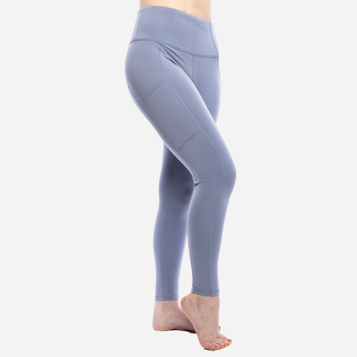 Leggings High Waist Yoga Pants Woman Stretch Sport Pants, Light Blue, L